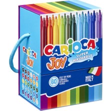 Carioca Joy Süper Yıkanabilir Keçeli Boya Kalemi 60'lı (Sert Kutu)