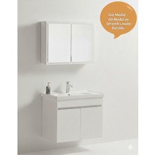 Saydam Banyo Bella 60 cm Banyo Dolabı Takımı Alt Üst Ürüne herşey dahil değildir, ( sabunluk musluk gibi meteryallar gönderilmemektedir.)