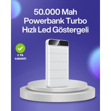 Sepetink 4 Cihazı Aynı Anda Şarj Edebilen Güçlü Powerbank 50000 Mah