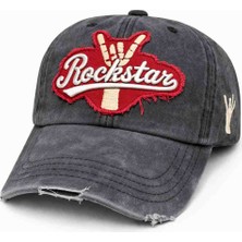 Alasmiel Vintage Eskitme Unisex Şapka | Ayarlanabilir Metal Tokalı, Nakışlı