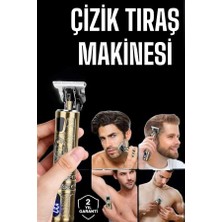 Sepetink Tıraş Makinesi Şarjlı Profesyonel Saç Kesme Makinesi Gold Çizik Tıraş