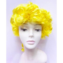 Flamex Marquis Baroque Peruk Barok Dönem Yargıç Peruğu Sarı Renk