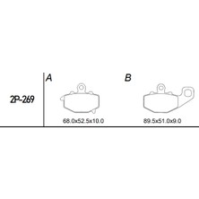 Nissin Kawasaki Ninja 400 11- Arka Fren Balatası Yarı Metalik
