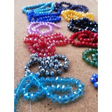 Madamera Kristal Boncuk 120 Adet 12 Farklı Renkten 10AR Adet 8 mm Bileklik Kolye Kristal Boncuk MDI13