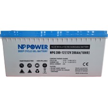 Np Power 12V 200AH Jel Akü 200 A