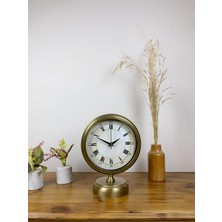 Akıllı Durak Eskitme Metal Anka Masa Saati 25×20 cm