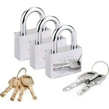 Calperia Tek Anahtarla Açılan Paslanmaz Çelik Asma Kilit 8 Lü Set