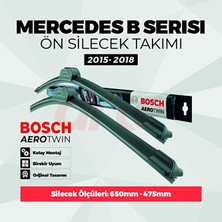Bosch Mercedes Benz B180 Ön Silecek Takımı May. 2015-ARA.2018 Uyumlu | Aerotwin Serisi | 2'li Set |