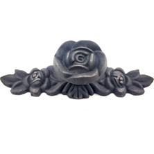 Calperia Antika Tarz Dekoratif Pirinç Gül Düğme - 30X100 Mm, Oksit