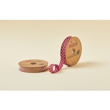 Calperia Biye Büyük Puanlı Katlı A11 Bordo 2 cm 25 Metre %65 Koton %35 Polyester