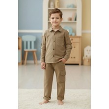 Cattackids Çocuk Kareli Minimalist Gömlek Pantolon Takımı 2-9 Yaş