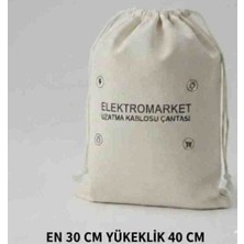 Araç Şarjı Kablosu ve Uzatma Kablosu Toplama Koyma Saklama Bez Çanta (Agzi Ip Sıkmalı)