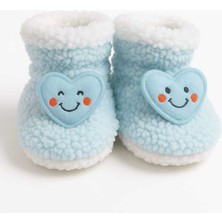 Erteks Bebek Panduf Mavi Kalp