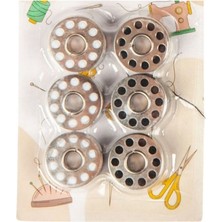 Calperia Masura Ipli 6'lı Metal Siyah-Beyaz