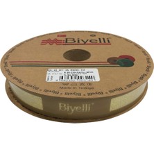 Calperia Biye Simli Katlı Ka Altın 2 cm 25 Metre %50 Simli % 50 Polyester