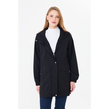 Pique BUSE26 KADIN YAĞMURLUK Beli Ayarlanabilir Kapüşonlu Yağmurluk