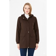 Pique BUSE26 KADIN YAĞMURLUK Beli Ayarlanabilir Kapüşonlu Yağmurluk