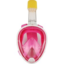 Calperia Full Face Şnorkel Dalış Maske Tam Yüz Anti-Sis ve Sızıntı S/m Pembe