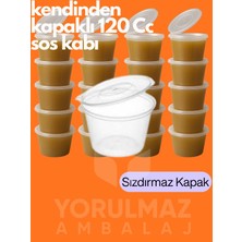 Yorulmaz Ambalaj 25 Adet Sızdırmaz 120 ml Mini Saklama Kabı – Sosluk, Buzluk Kabı, Et Suyu & Kemik Suyu Uyumlu