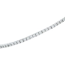 Heugers 925 Ayar Gümüş 18CM 0,035CT Gümüş Suyolu Bileklik