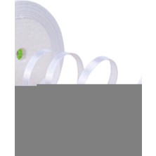 Calperia Saten Kurdele 1 cm 10 Metre Beyaz