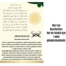 Calperia Namaz Tesbihi Vavlı 99'lu Cam Incili Amenerrasulü Dua Kartı Ile Fuşya Renk Hediyelik 10 Adet