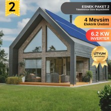 Urla Solar Urlasolar Plus Paket 6.2KW Tam Sinüs Akıllı İnverter Kapasite Artırılabilir Güneş Enerji Paketi