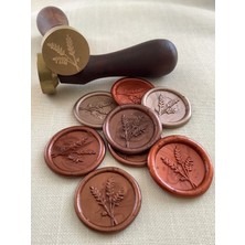 Talya Mum & Mühür Üç Zarif Dal Pirinç Mühür