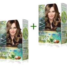 Herşeytrend 2 Paket Natural Beauty Amonyaksız Saç Boyası 7.3 Fındık Kabuğu