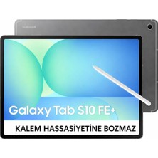 Samsung Galaxy Tab S10 Fe Plus (S10 Fe+) Tamperli Cam Ekran Koruyucu | Kalemle Tam Uyumlu | 9h Kırılmaz Cam