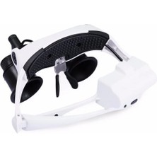 Epilons 4 Farklı Mercekli LED Işıklı Gözlük Büyüteç 10X-25X Profesyonel Teknik Tamir ve Onarım Seti