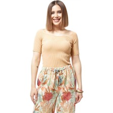 Zengezur Mall Snmswrld Yazlık Triko Tişört Bej (Benden: Standart)