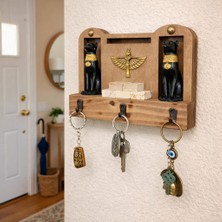 Gökçen Hobi Bastet Kedi Tanrıça Isis Antik Mısır Anahtar Askısı