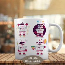 Asilmeydan Eğlenceli Sevimli Yapay Zeka Robot Kupa Bardak HEDIYELIK-3640
