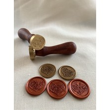 Talya Mum & Mühür Işlemeli Kalp Pirinç Mühür