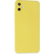 Rory Newface Samsung Galaxy A05 Kılıf Nano Içi Kadife Silikon - Sarı
