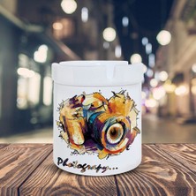 Asilmeydan Photograpy Renkli Çizim Baskılı Küllük Kül Tablası -33155