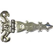 Calperia Dekoratif, Sac Tek Kuyruklu Menteşe - 40X68 Mm, Küçük, Nikel, 1 Adet