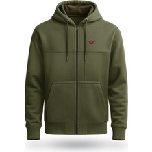 Tarrzzcom Erkek - Kadın Fermuarlı Kapüşonlu Sweatshirt 3 Iplik %100 Pamuk Cepli Fermuarlı Hırka