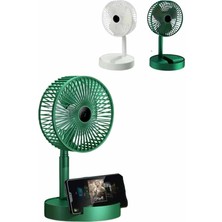 Rory 3 Kademe Hız Ayarlı Vantilatör Telefon Standlı Şarjlı Katlanabilir Soğutucu Pervane