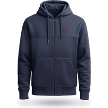 Tarrzzcom Erkek - Kadın Fermuarlı Kapüşonlu Sweatshirt 3 Iplik %100 Pamuk Cepli Fermuarlı Hırka