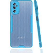 Rory Newface Samsung Galaxy M52 5g Kılıf Platin Silikon - Mavi