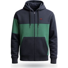 Tarrzzcom Erkek - Kadın Fermuarlı Kapüşonlu Sweatshirt 3 Iplik %100 Pamuk Cepli Fermuarlı Hırka