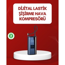 Rory 12V Uyumlu Çok Işlevli Akıllı Araç Lastik Pompası