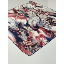 Balse Sura Ipek Eşarp Lacivert Mercan 5029-6