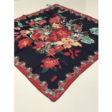 Balse Sura Ipek Eşarp Lacivert Bordo 5024-2