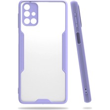 Rory Newface Samsung Galaxy M31S Kılıf Platin Silikon - Lila