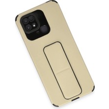 Rory Newface Xiaomi Redmi 10C Kılıf Mega Standlı Silikon - Gold