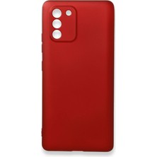 Rory Newface Samsung Galaxy A91 / S10 Lite Kılıf First Silikon - Bordo