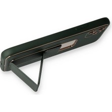 Rory Newface Iphone 12 Kılıf Coco Deri Standlı Kapak - Füme